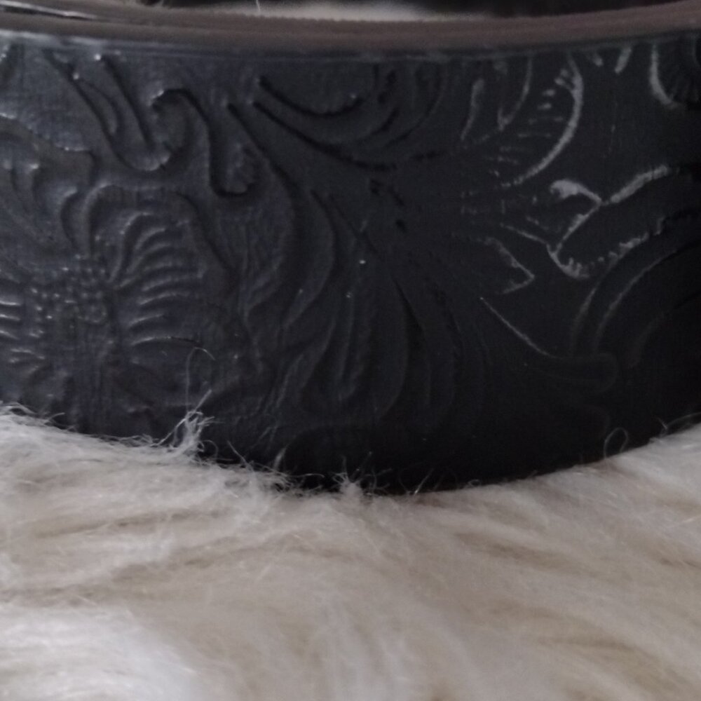 Western Longhorn Skull Statement Belt Engraved Gold Buckle Ranch Style - Picture 6 of 12